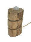 Lampada in legno grezzo h. 25 cm. - 2014   Collezione Privata - Svizzera
