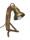 Lampada a campana in legno grezzo - 2015   Collezione Privata - Svizzera