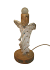 Lampada in legno grezzo e osso - 2015   Collezione Privata - Italia
